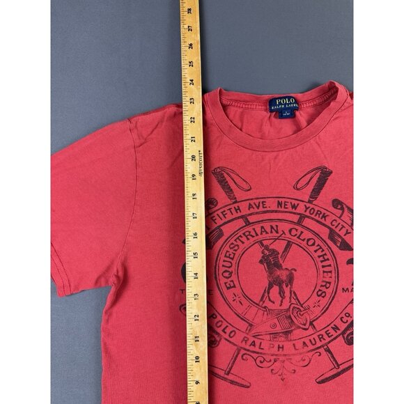 Rare Vintage Y2K Polo Ralph Lauren Red Shirt Youth Large Streetwear Hype Promo - Picture 8 of 8